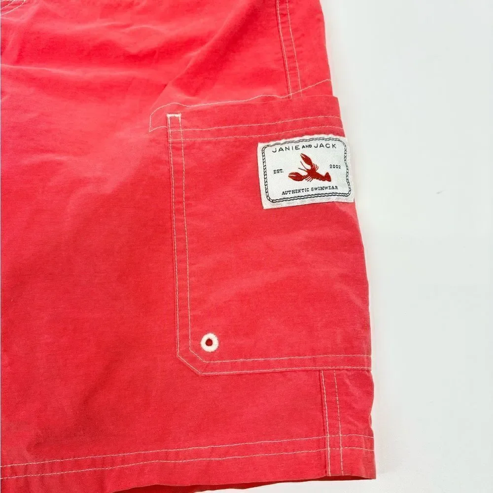 Janie and Jack | red and Blue swim Shorts trunks